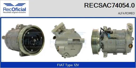 Compressor, air conditioning (RECSAC74054.0)