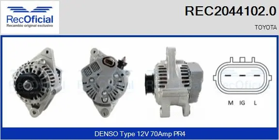 Alternator (REC2044102.0)