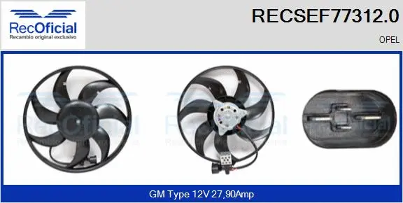 Fan, engine cooling (RECSEF77312.0)