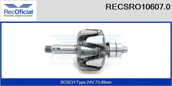 Rotor, alternator (RECSRO10607.0)