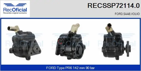 Hydraulic Pump, steering (RECSSP72114.0)