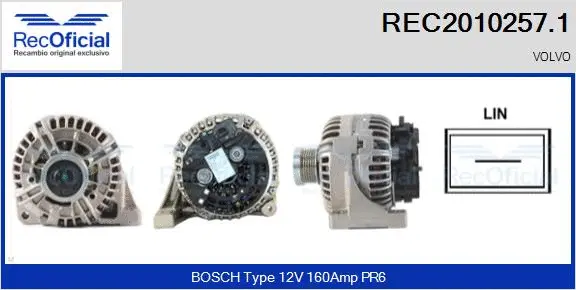 Alternator (REC2010257.1)