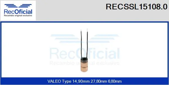 Slip Ring, alternator (RECSSL15108.0)