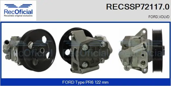 Hydraulic Pump, steering (RECSSP72117.0)