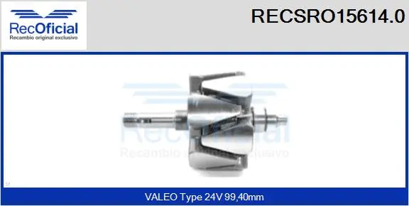 Rotor, alternator (RECSRO15614.0)