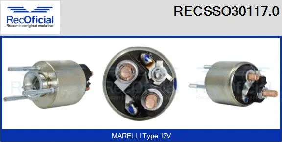 Solenoid Switch, starter (RECSSO30117.0)