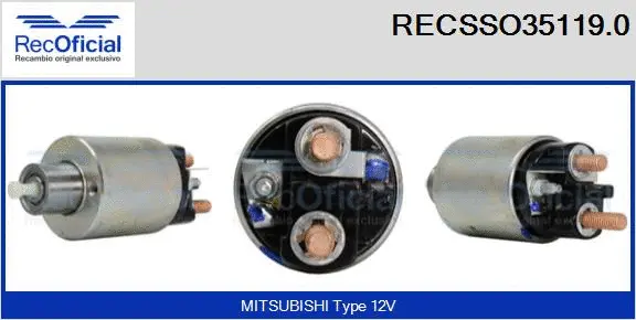 Solenoid Switch, starter (RECSSO35119.0)