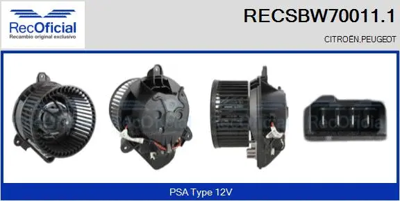 Interior Blower (RECSBW70011.1)