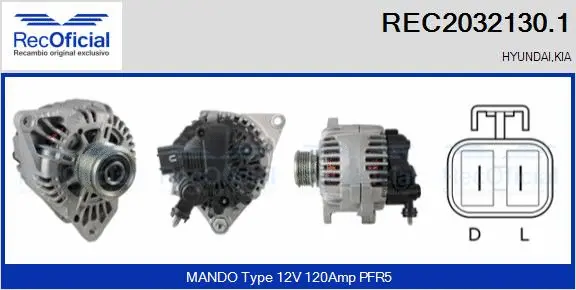 Alternator (REC2032130.1)