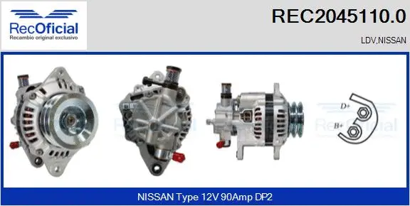 Alternator (REC2045110.0)