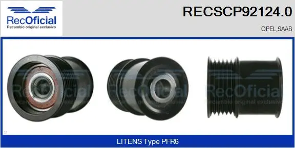 Belt Pulley, alternator (RECSCP92124.0)