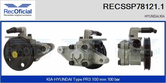 Hydraulic Pump, steering (RECSSP78121.1)