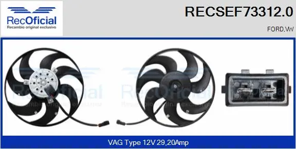 Fan, engine cooling (RECSEF73312.0)