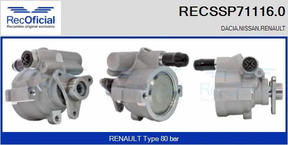 Hydraulic Pump, steering (RECSSP71116.0)