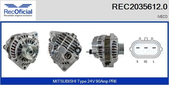Alternator (REC2035612.0)