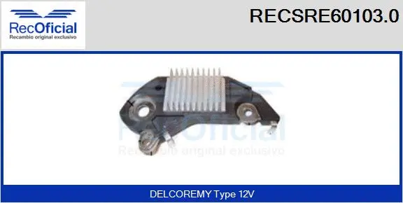 Alternator Regulator (RECSRE60103.0)