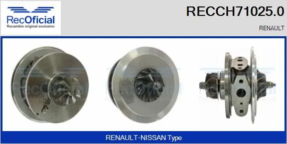 Core assembly, turbocharger (RECCH71025.0)