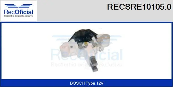 Alternator Regulator (RECSRE10105.0)