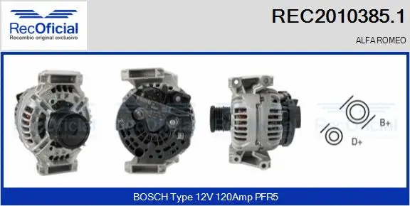 Alternator (REC2010385.1)