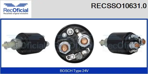 Solenoid Switch, starter (RECSSO10631.0)