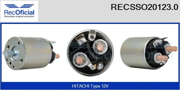 Solenoid Switch, starter (RECSSO20123.0)