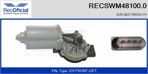 Wiper Motor (RECSWM48100.0)