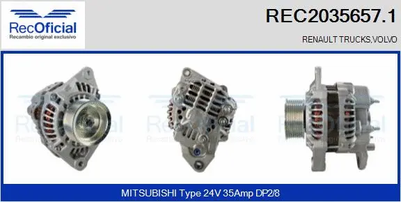 Alternator (REC2035657.1)