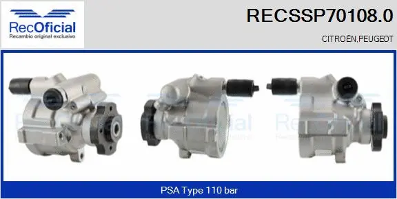 Hydraulic Pump, steering (RECSSP70108.0)