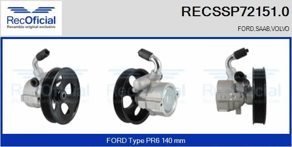 Hydraulic Pump, steering (RECSSP72151.0)