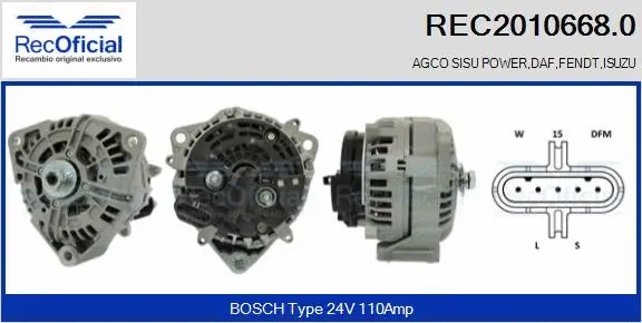 Alternator (REC2010668.0)