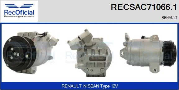 Compressor, air conditioning (RECSAC71066.1)
