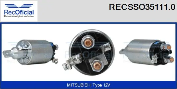 Solenoid Switch, starter (RECSSO35111.0)