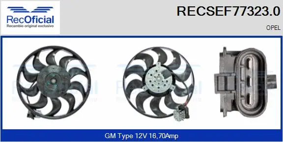 Fan, engine cooling (RECSEF77323.0)