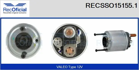 Solenoid Switch, starter (RECSSO15155.1)