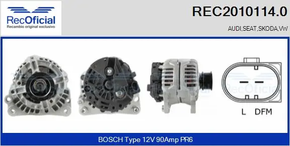 Alternator (REC2010114.0)