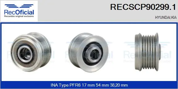 Belt Pulley, alternator (RECSCP90299.1)