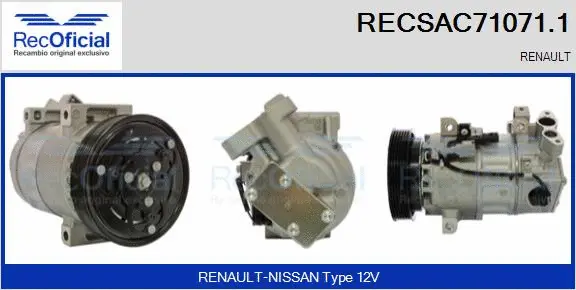 Compressor, air conditioning (RECSAC71071.1)