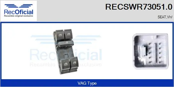Switch, window regulator (RECSWR73051.0)