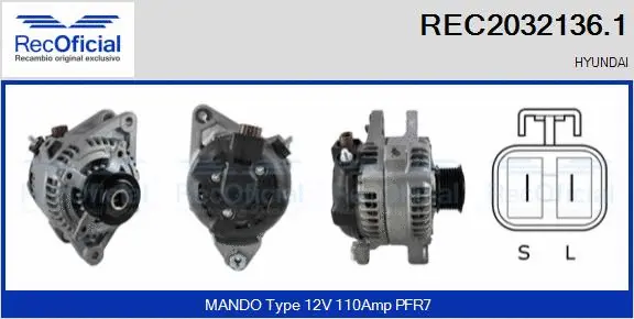Alternator (REC2032136.1)