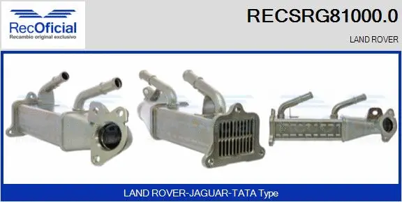 Cooler, exhaust gas recirculation (RECSRG81000.0)