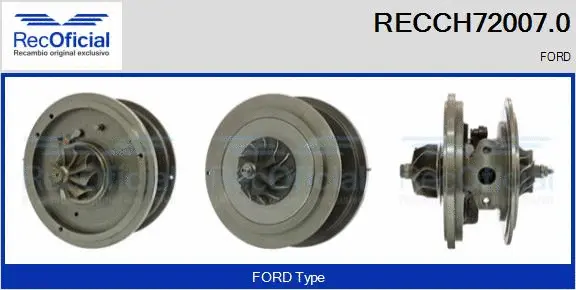 Core assembly, turbocharger (RECCH72007.0)