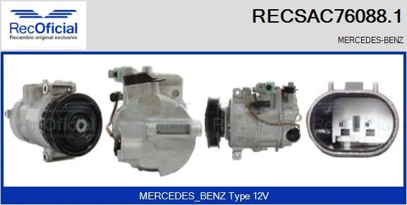 Compressor, air conditioning (RECSAC76088.1)