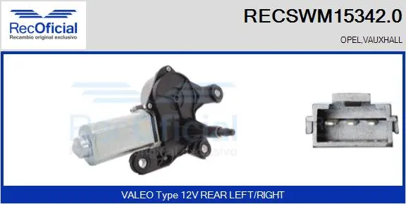 Wiper Motor (RECSWM15342.0)