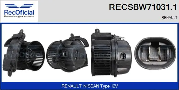 Interior Blower (RECSBW71031.1)