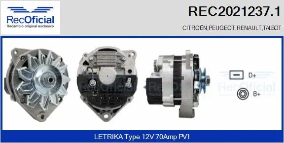 Alternator (REC2021237.1)