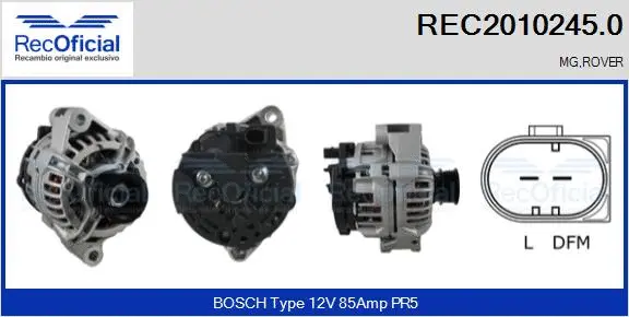 Alternator (REC2010245.0)