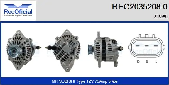 Alternator (REC2035208.0)