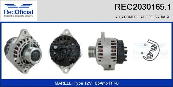 Alternator (REC2030165.1)
