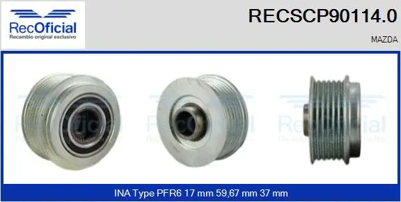 Belt Pulley, alternator (RECSCP90114.0)