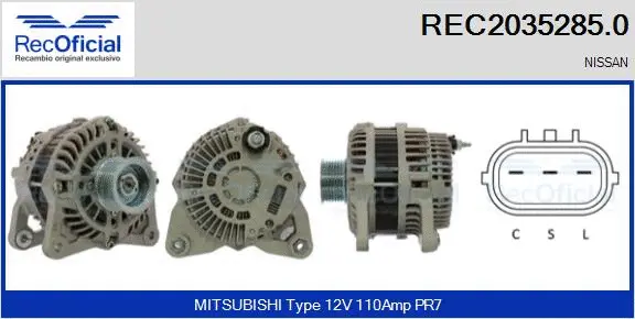 Alternator (REC2035285.0)